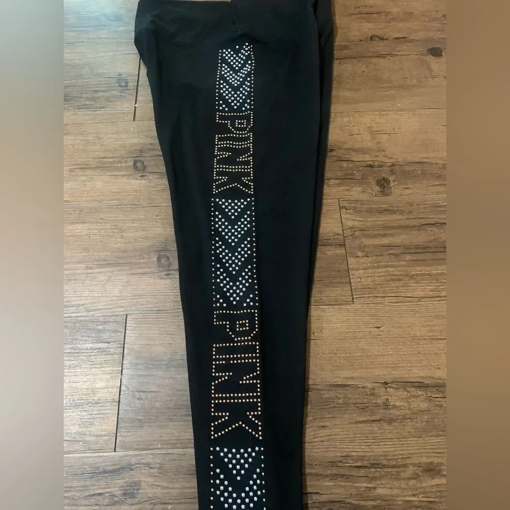 PINK VS STUD BLING LEGGINGS L - Picture 5 of 5